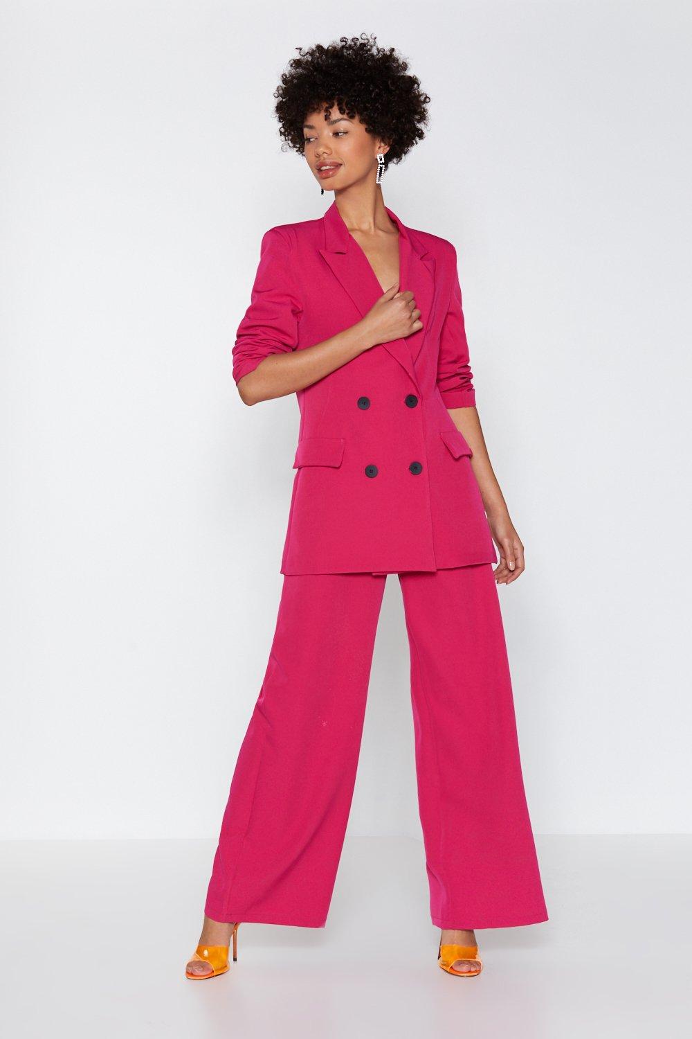 nasty gal pink suit