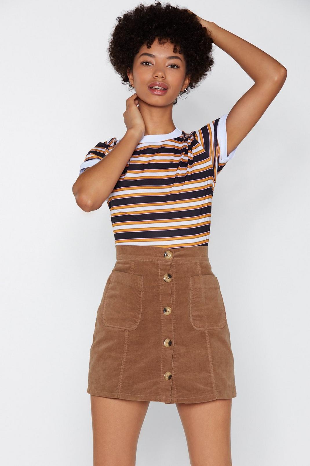 From Now Button Corduroy Skirt image number 1