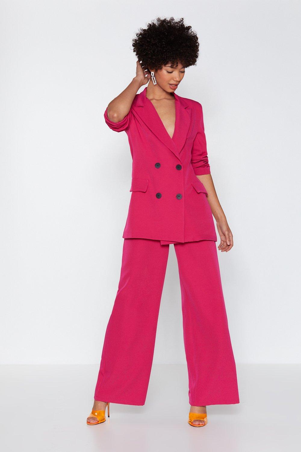 nasty gal pink suit