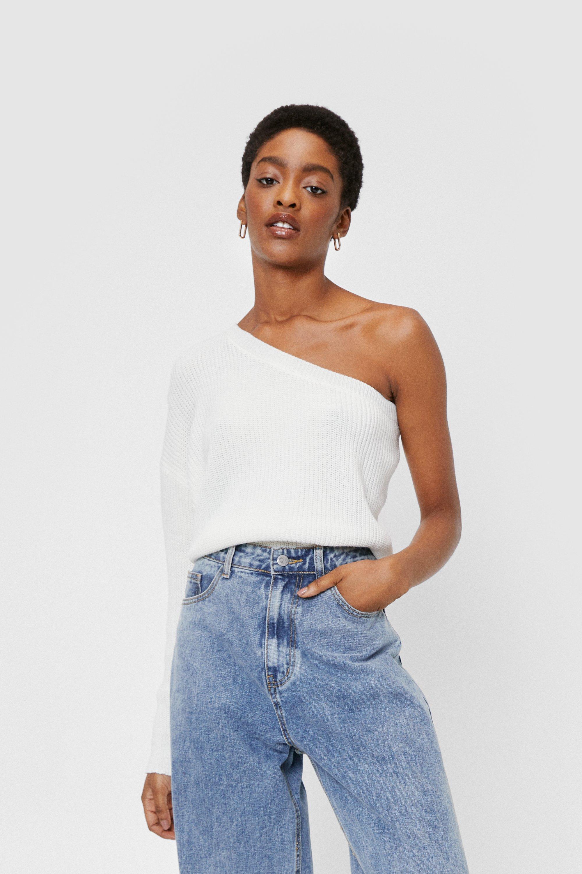 My One and Only One Shoulder Sweater Nasty Gal