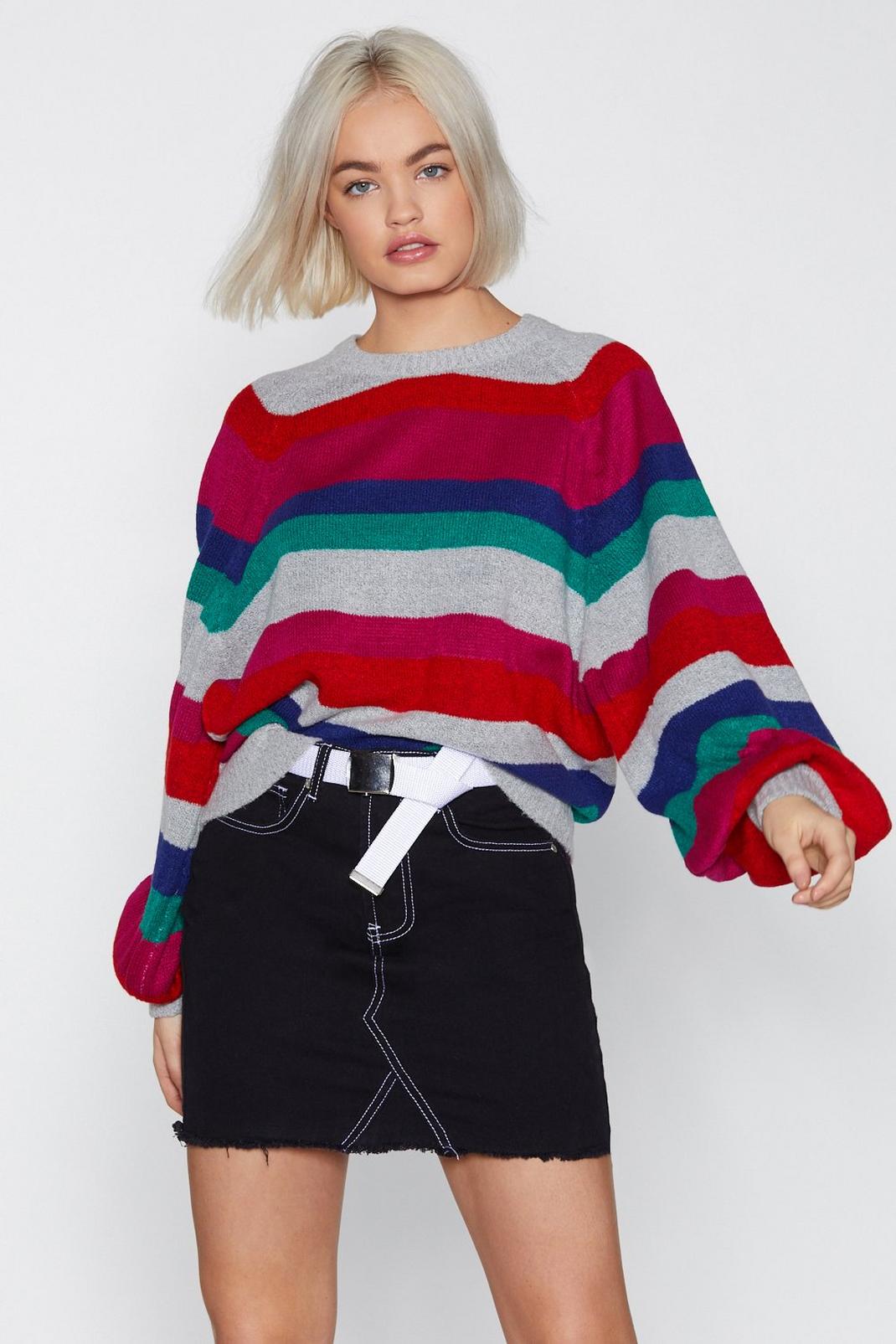 Stripe One Oversized Sweater image number 1