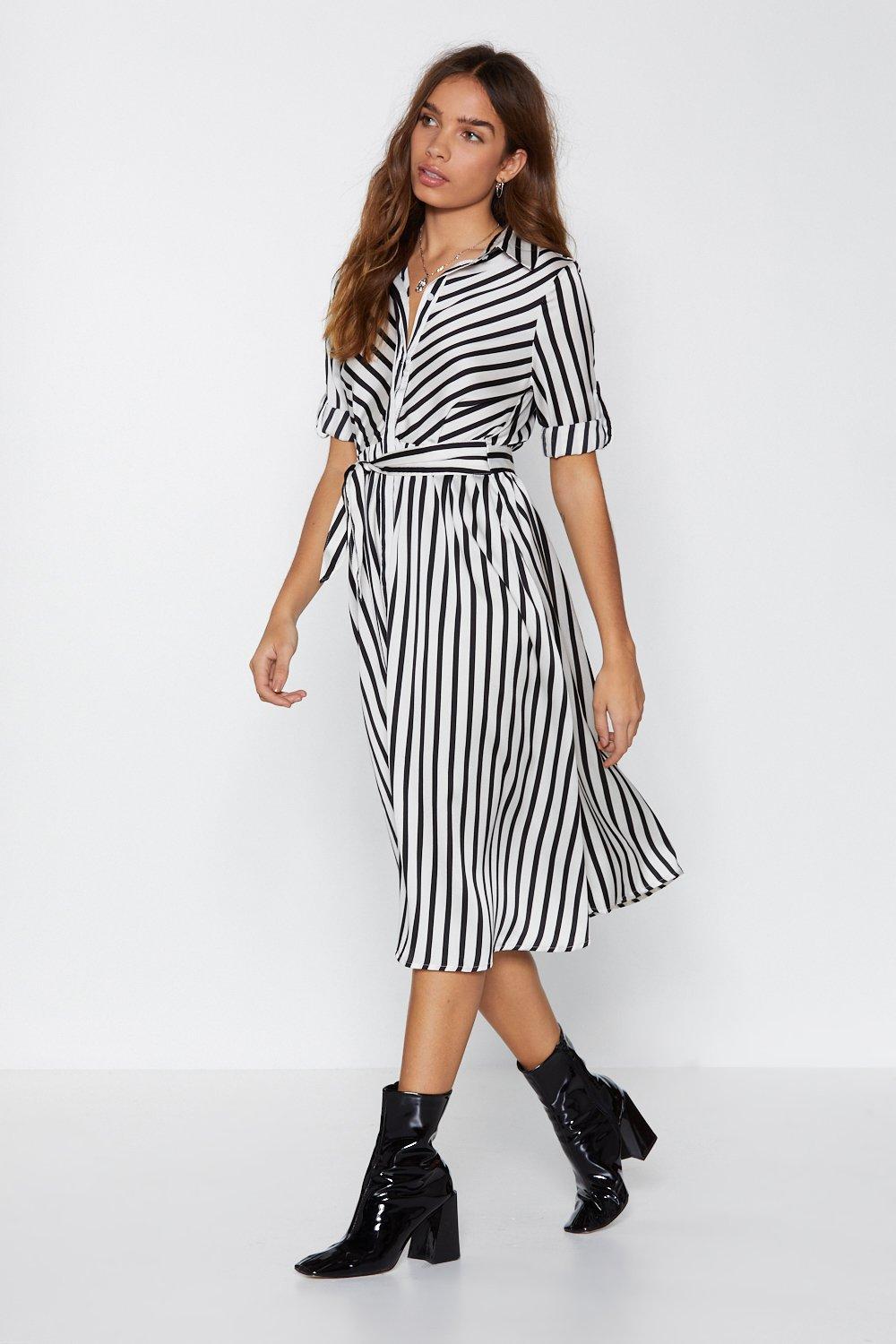 American Dream Striped Midi Dress | Nasty Gal