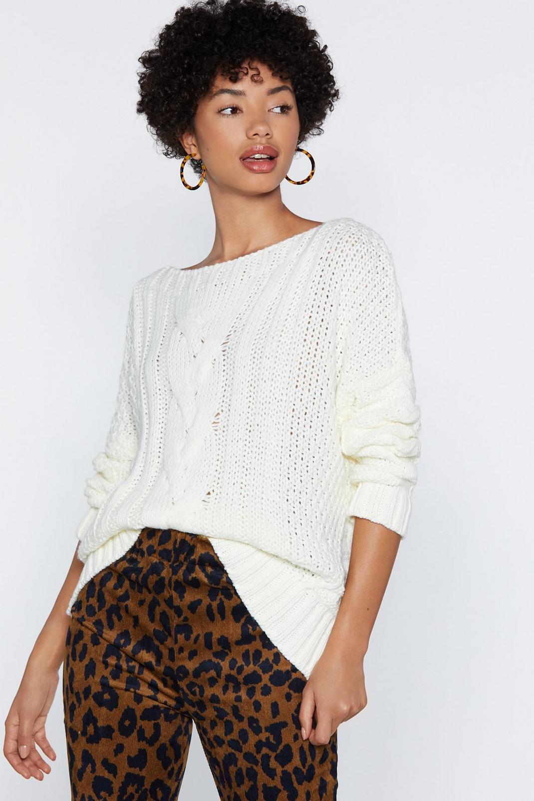 Love on Top Cable Knit Jumper image number 1