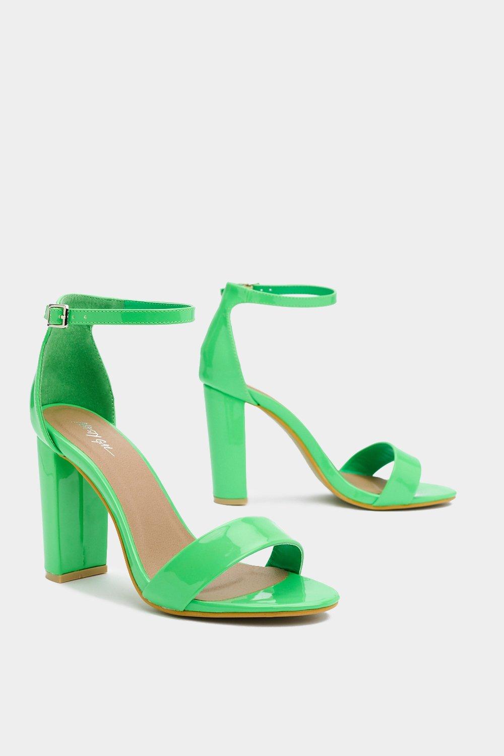 neon lime heels