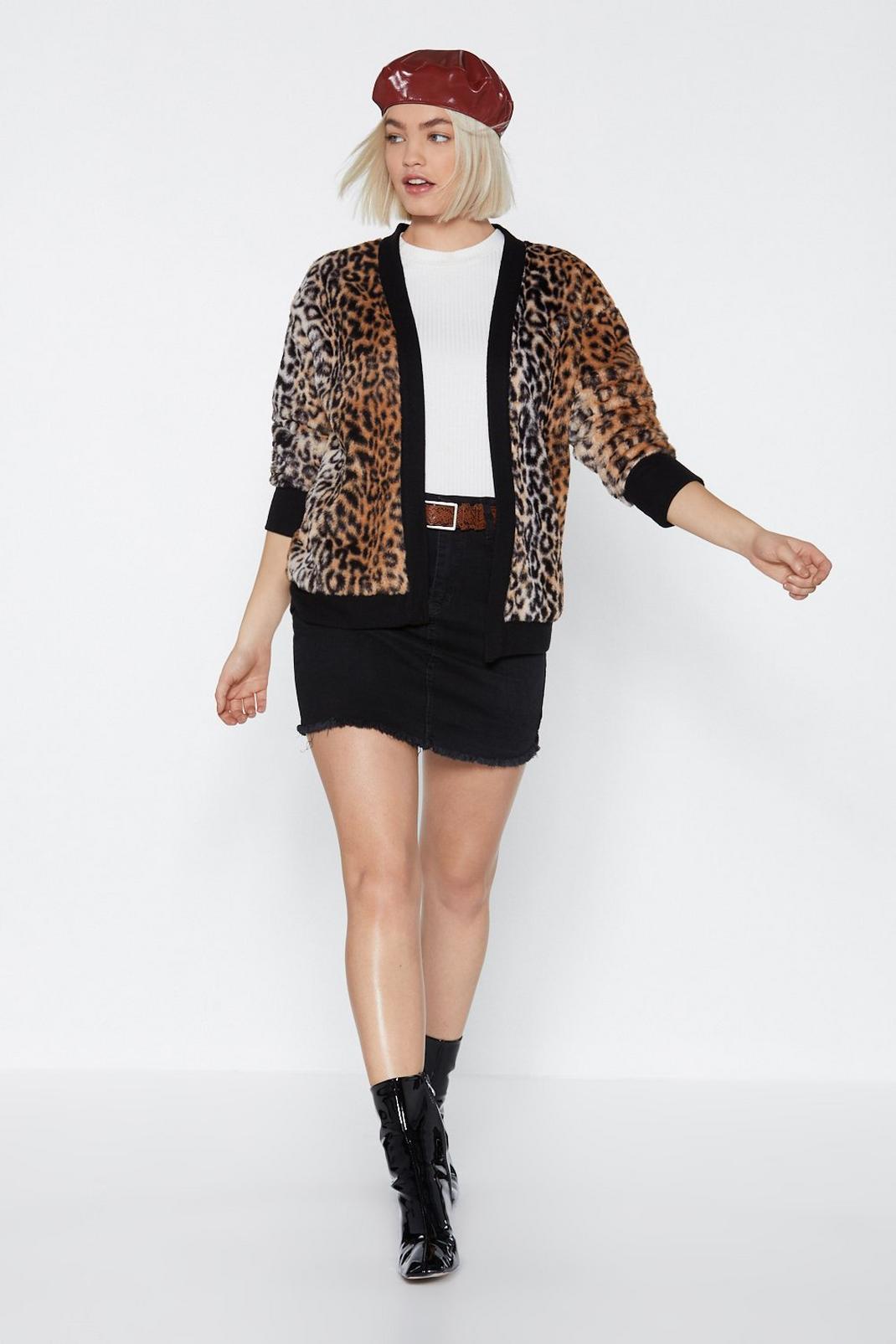Meow Should I Know Leopard Cardigan image number 1