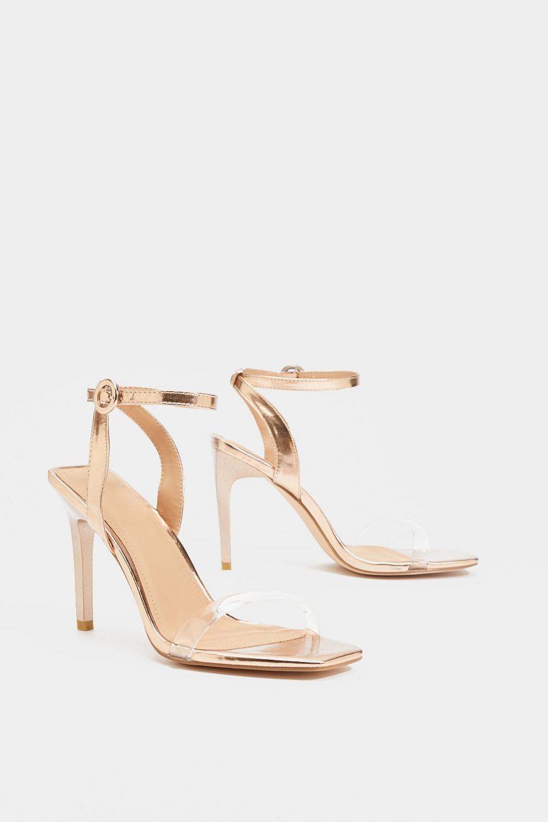 Square Breed Metallic Strappy Heel image number 1