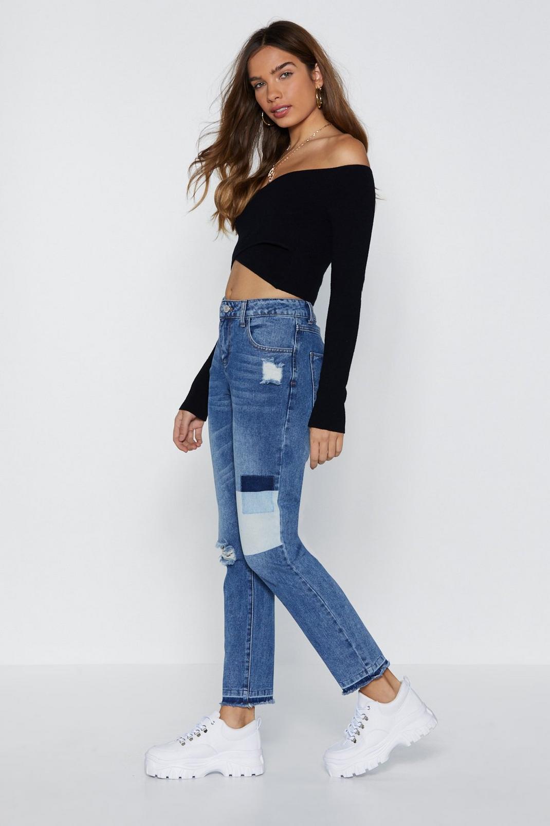 Patch 'Em Off Guard Distressed Jeans image number 1