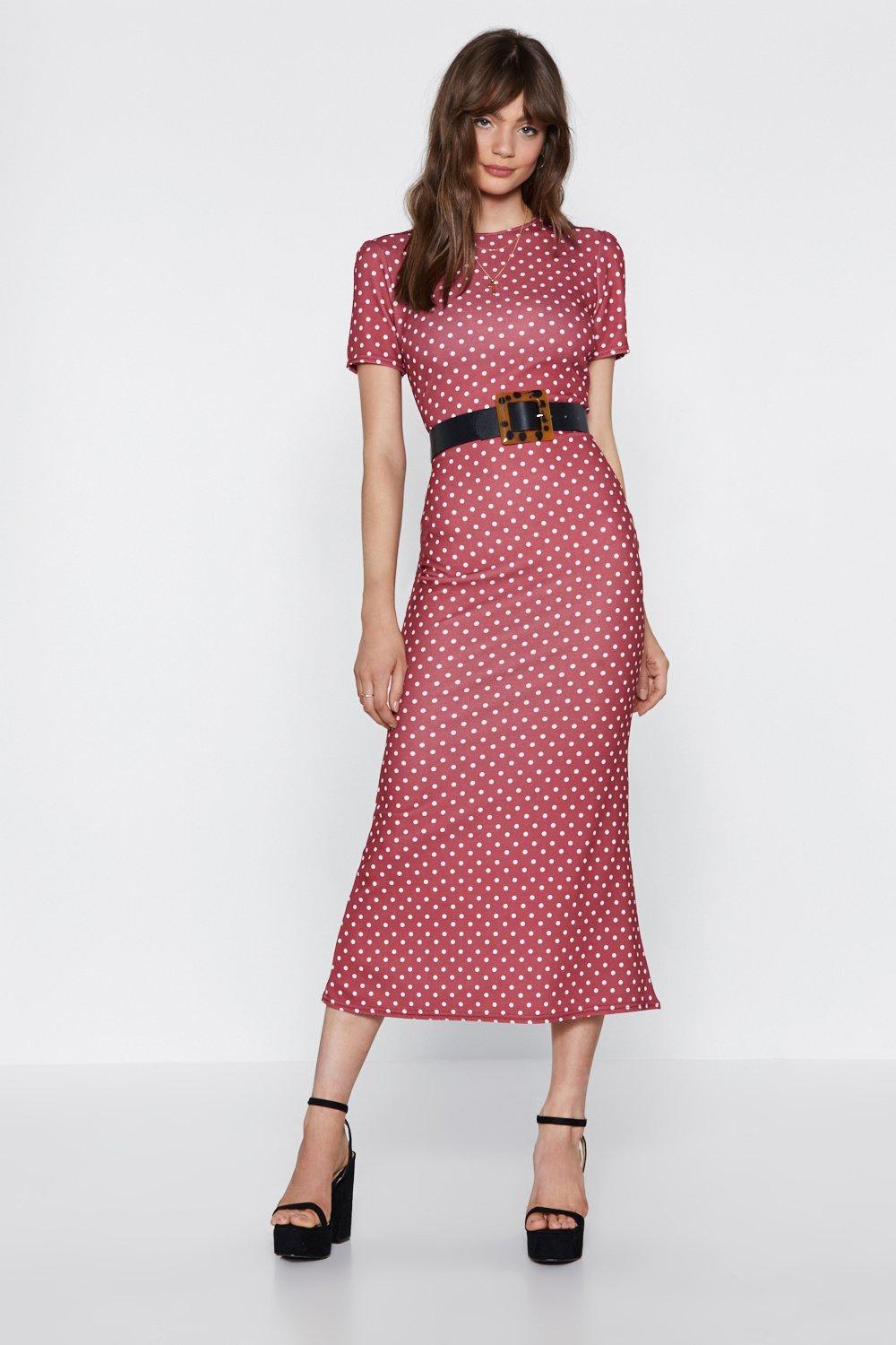 Nasty gal red shop polka dot dress