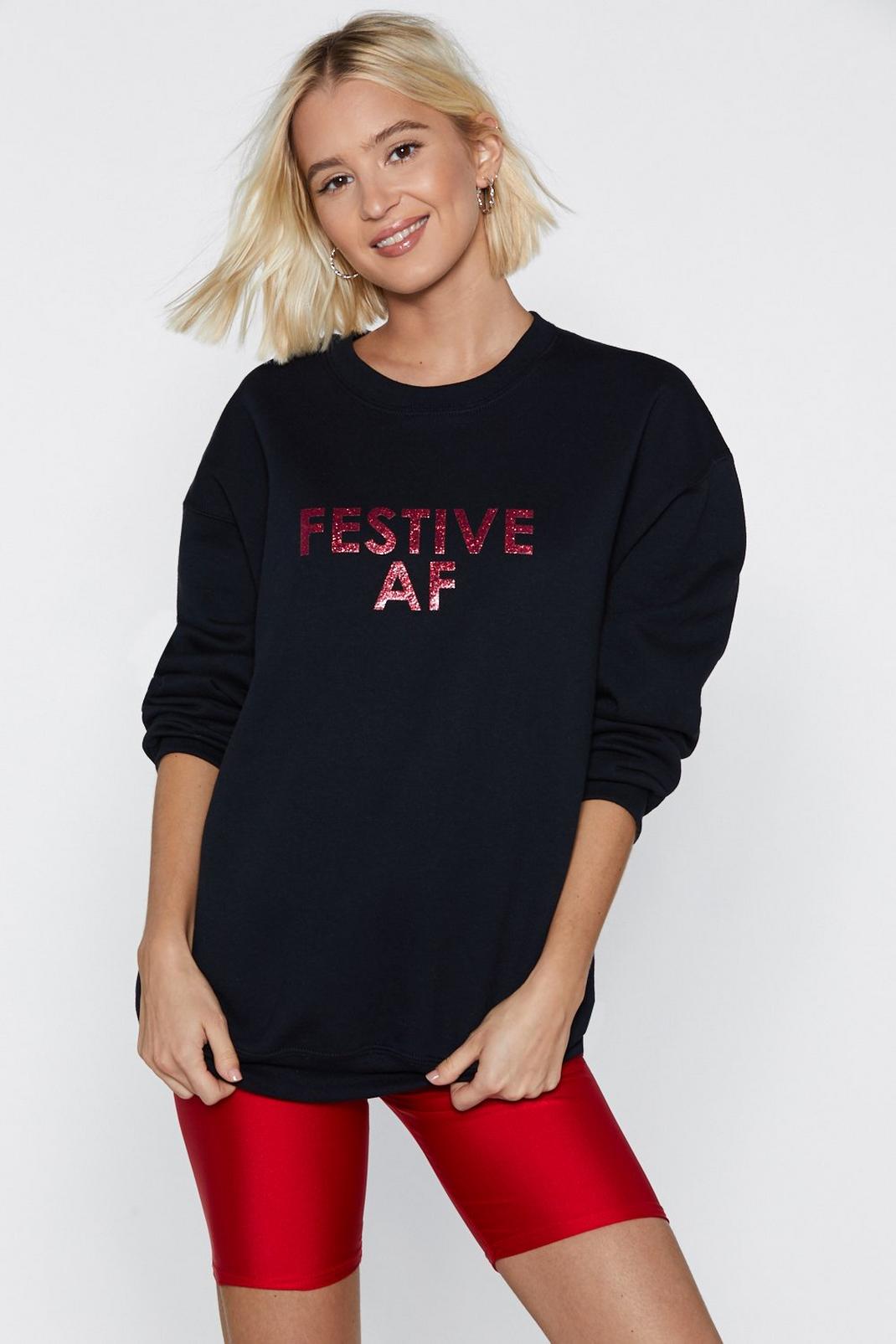 Festive AF Christmas Sweater image number 1