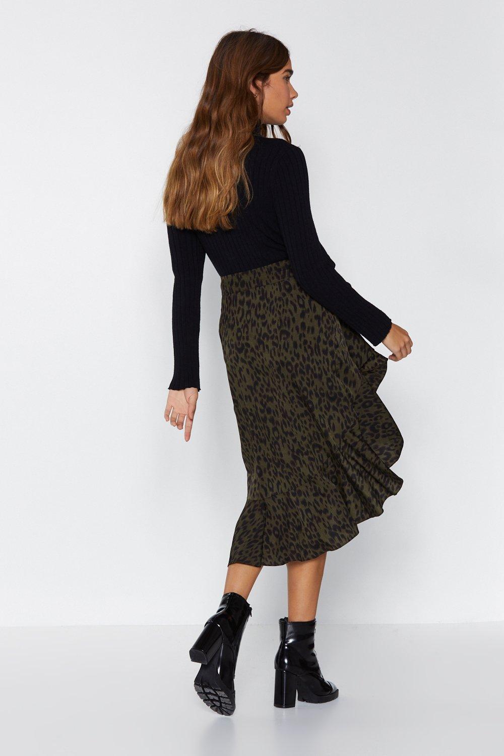 Leopard print hotsell skirt ally