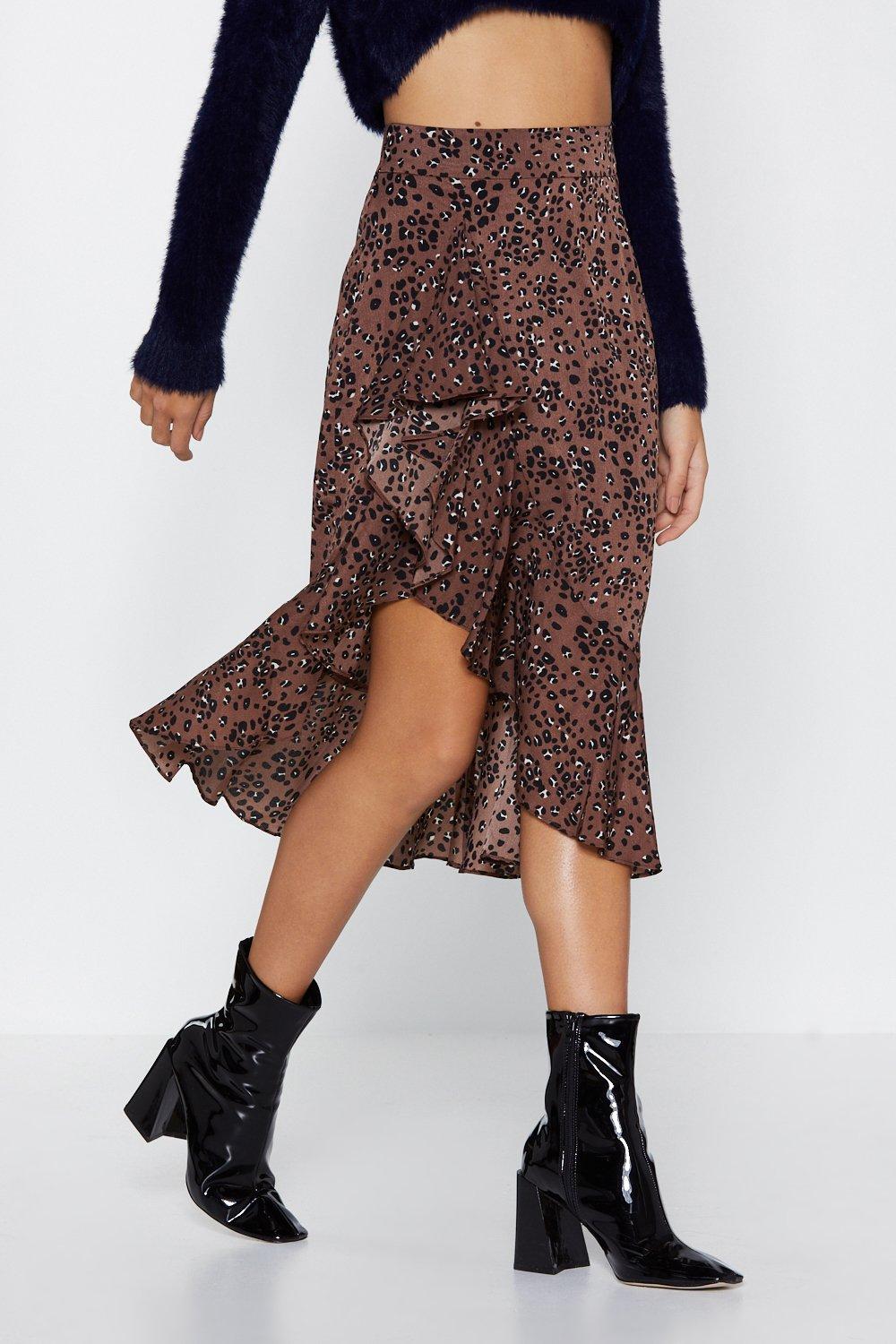 Don t Take It Purr sonally Leopard Skirt