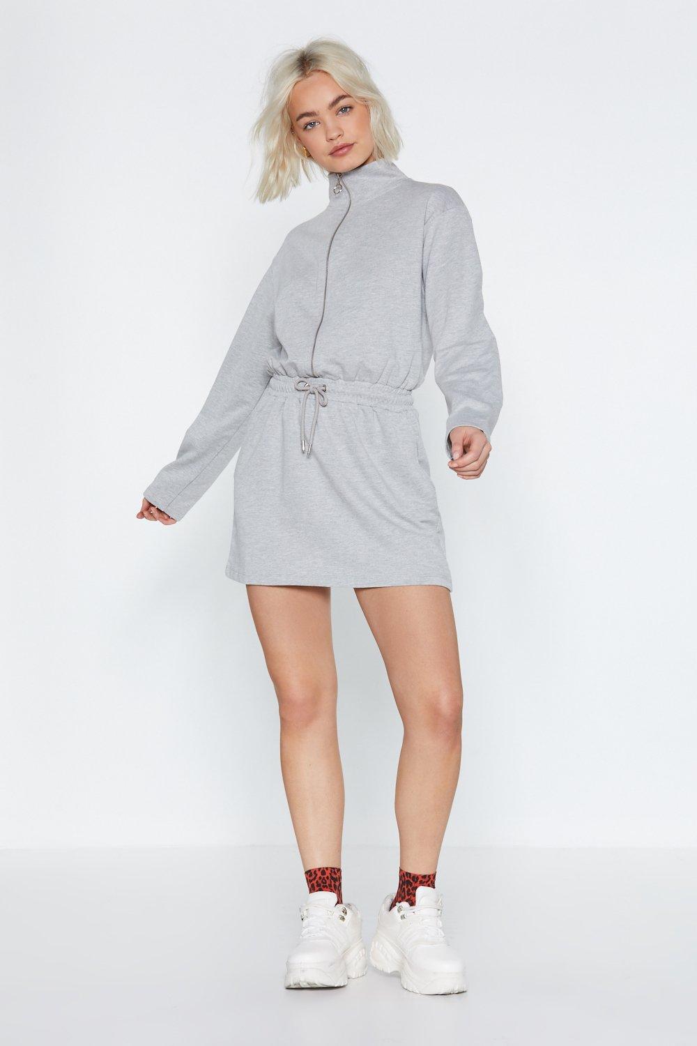 zip sweater dress