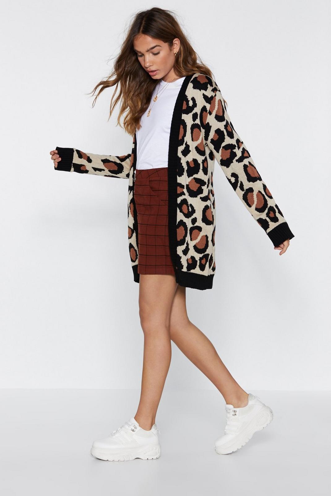 Not a Knitter Leopard Cardigan image number 1
