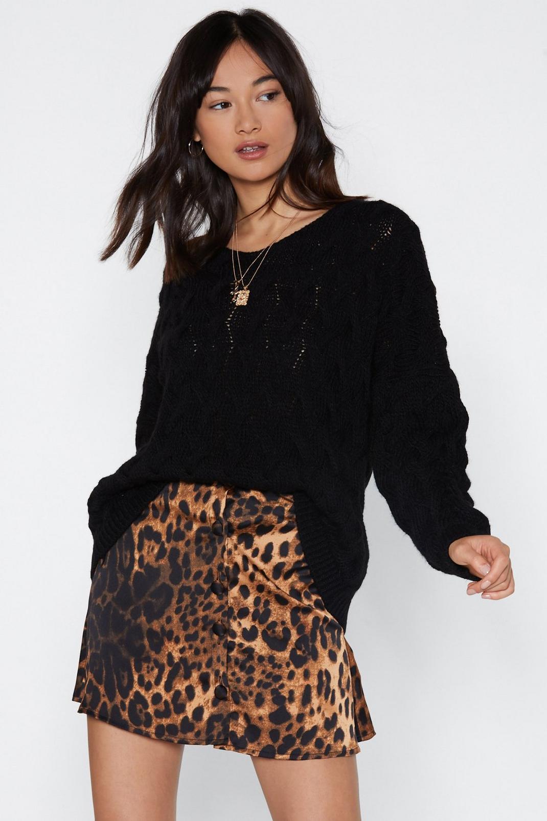 Gimme More Leopard Mini Skirt image number 1