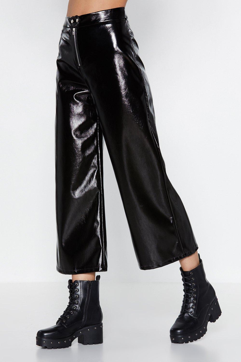 One Vinyl Thing Zip Culottes Nasty Gal