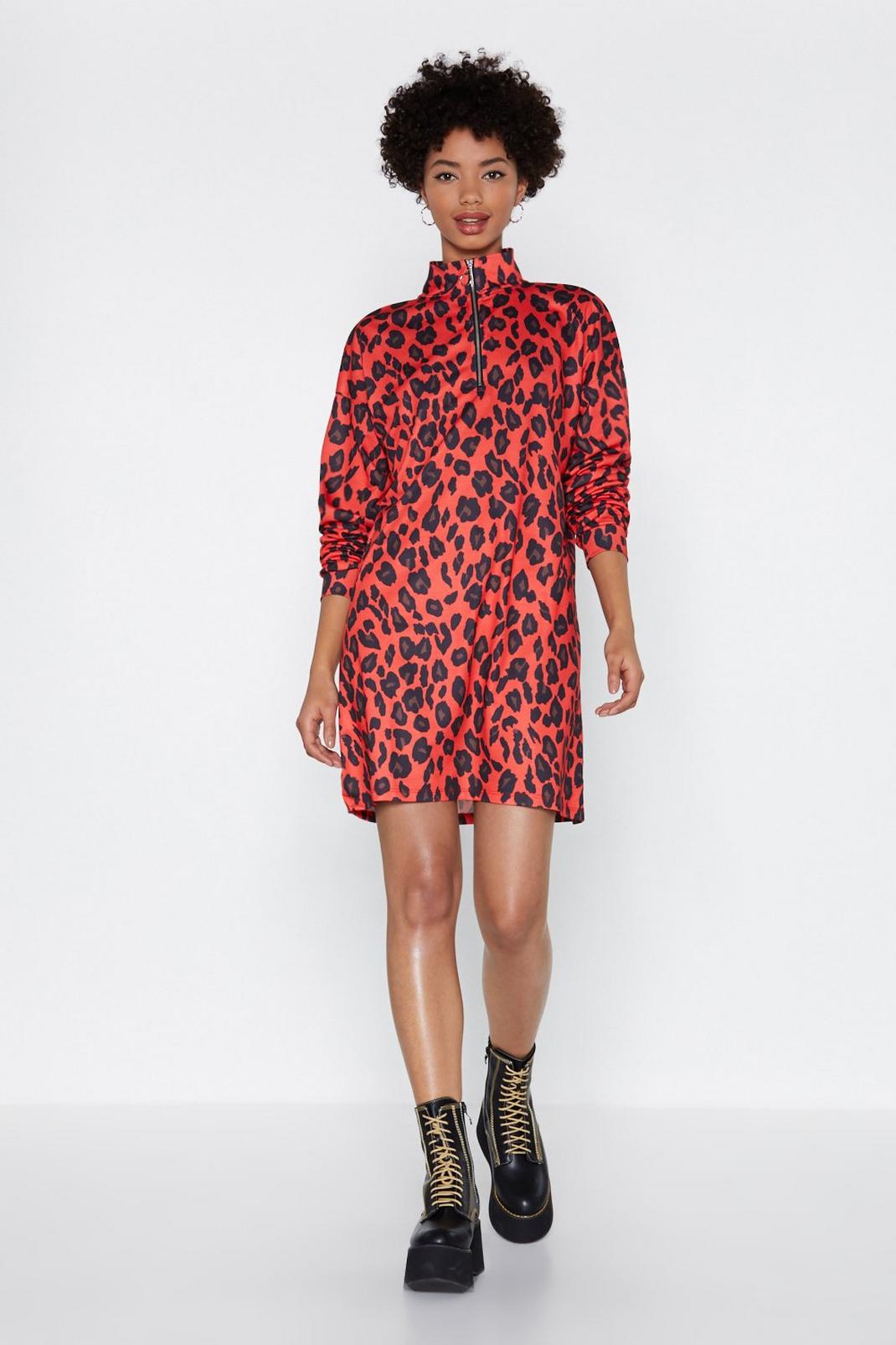 Pet Me Leopard Print Dress image number 1