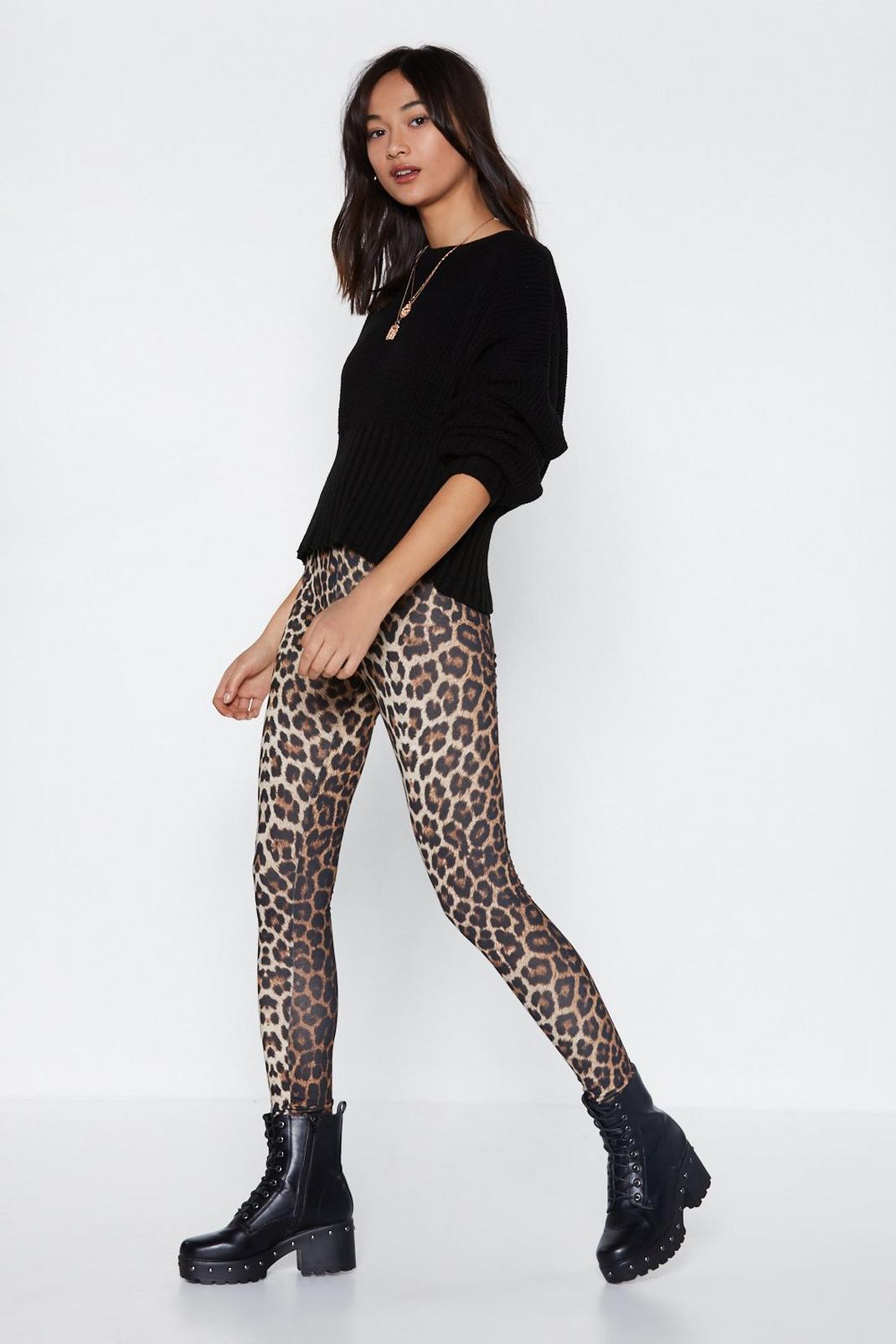 Meow You Doing Leopard Leggings image number 1