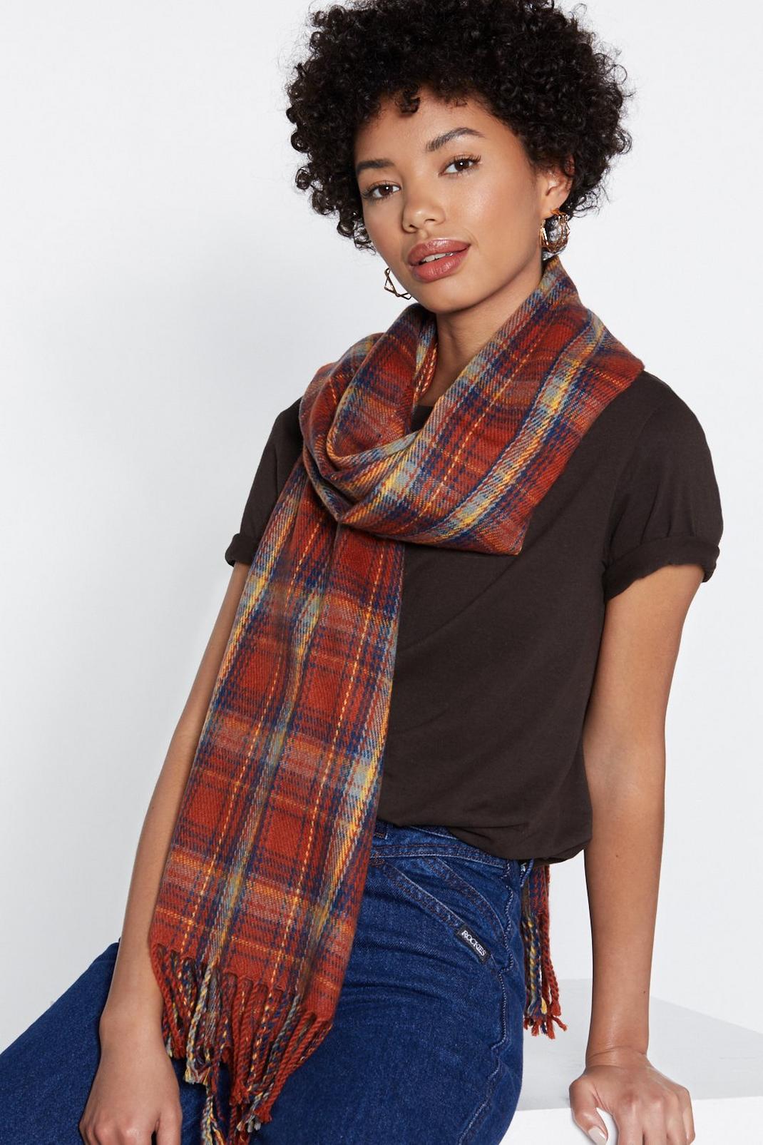 A Fringe in Need Tartan Scarf image number 1