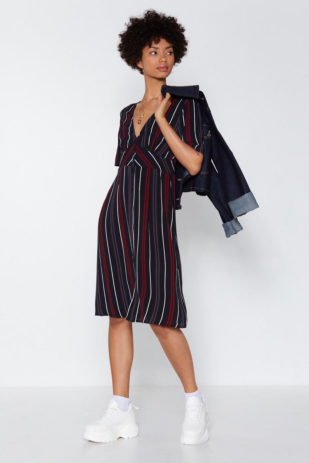 From the Side Lines Striped Dress image number 1