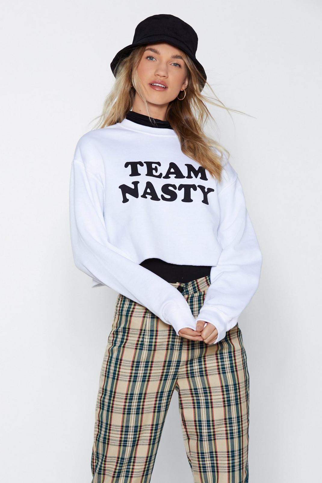 Nasty Gal Team Nasty Graphic Sweatshirt image number 1