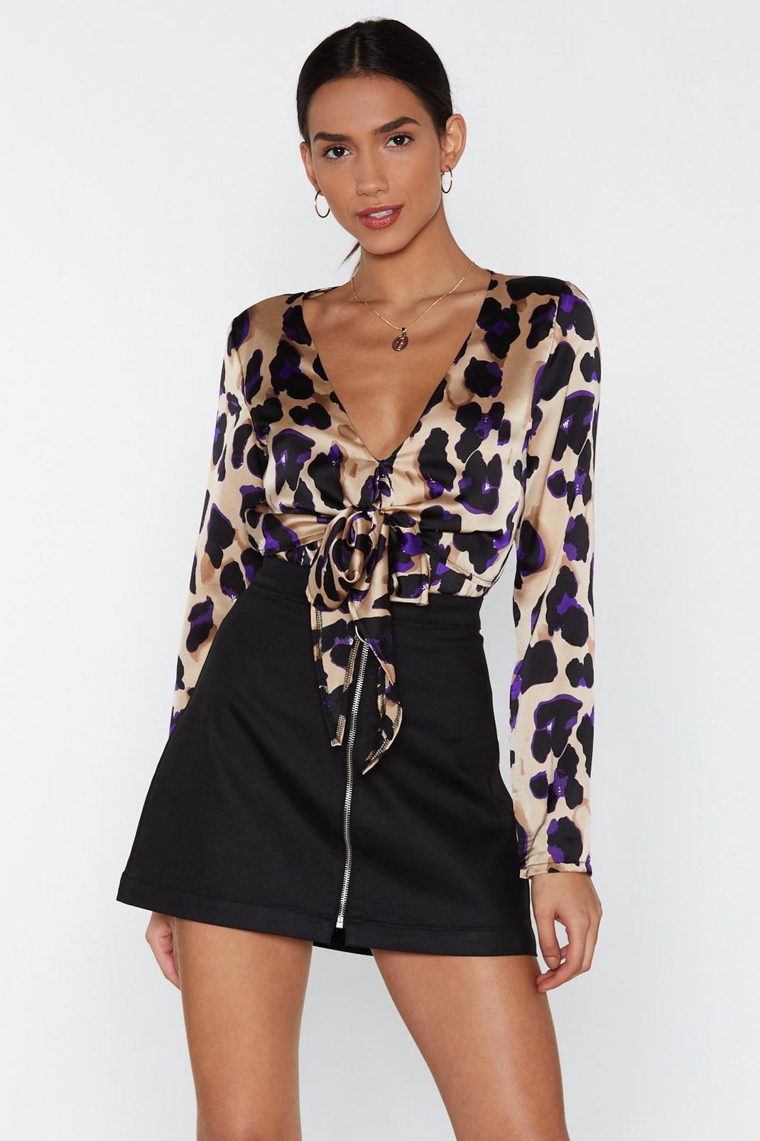 You Seem Pawfully Familiar Leopard Bodysuit image number 1
