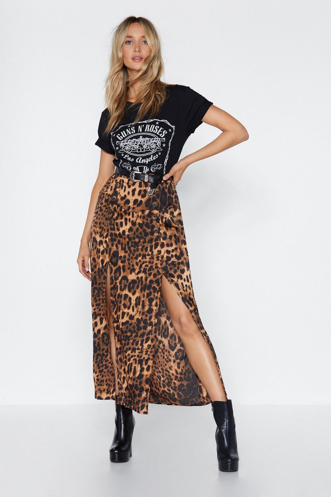 Jupe longue taille haute léopard C’est Comme Ça que Je l’Aime image number 1