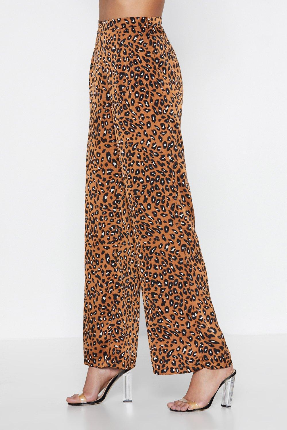 Fiercely Free Tan Leopard Print Wide-Leg Pants