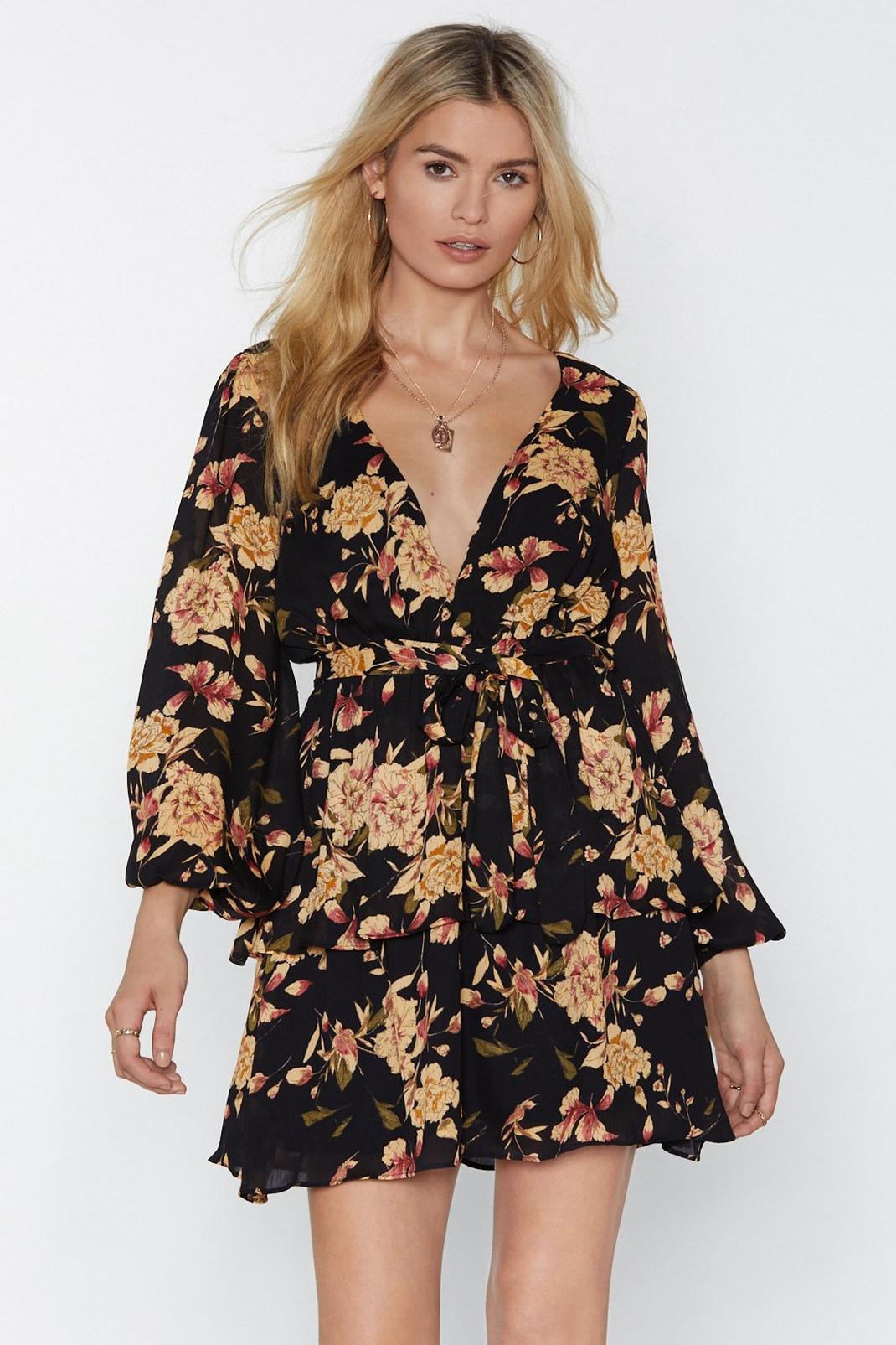 Head to the Dance Floral Mini Dress image number 1