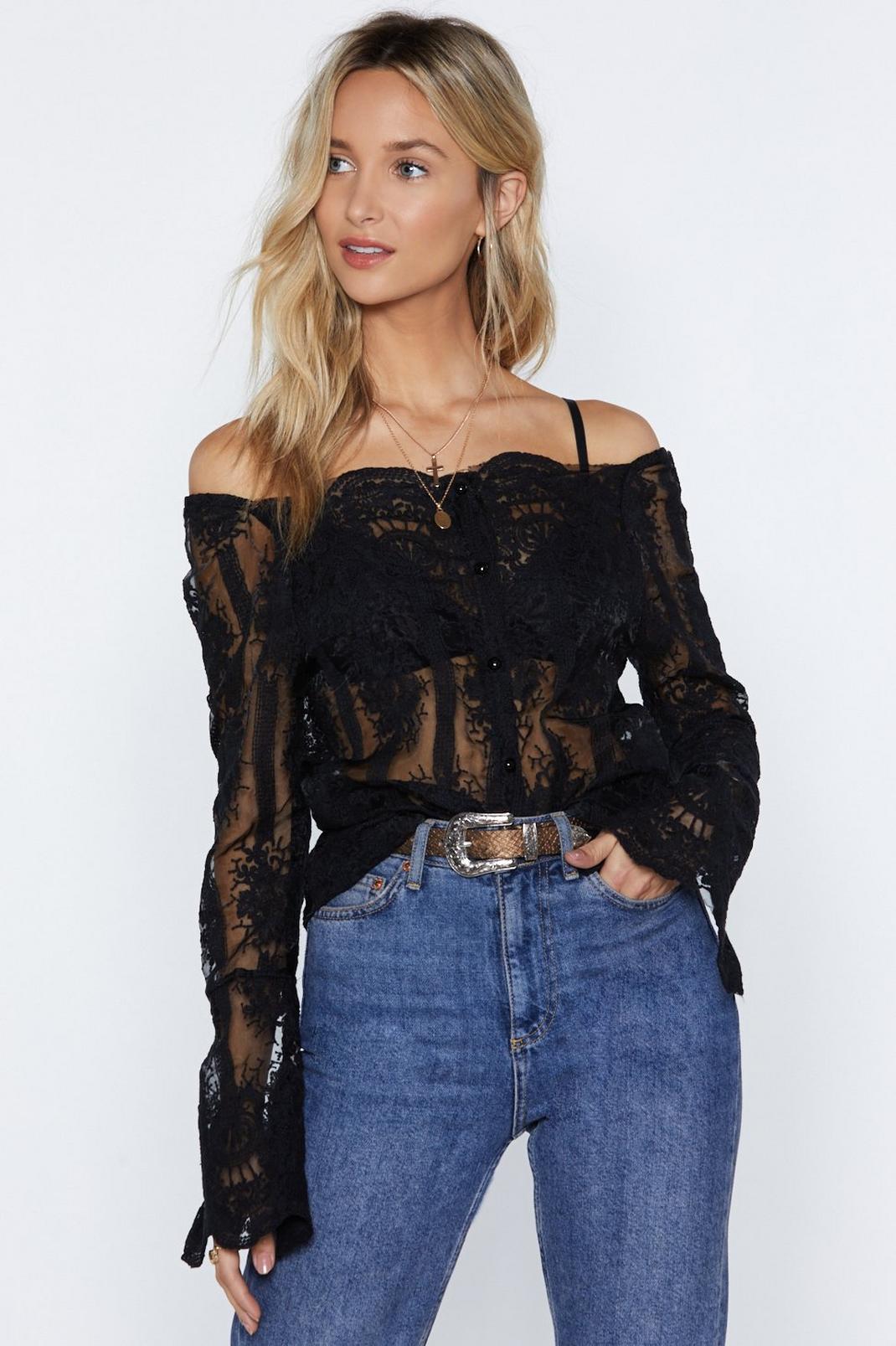 Watch This Lace Off-the-Shoulder Top image number 1