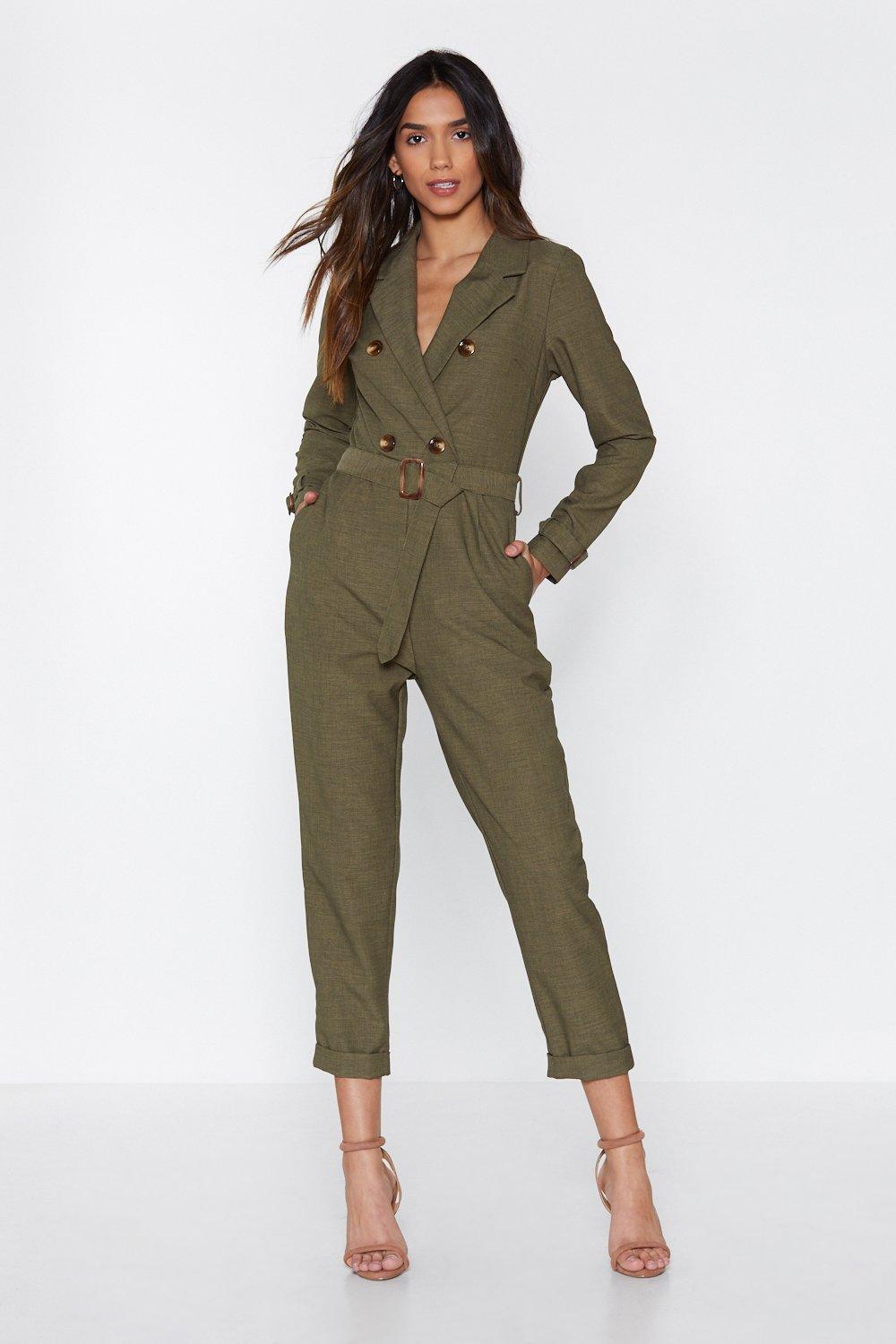 belted jumpsuit