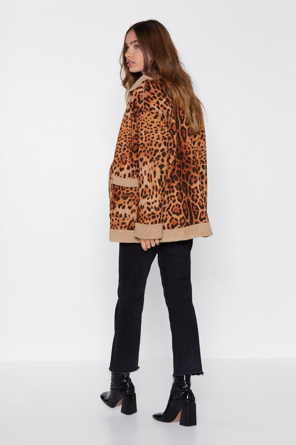 Nasty gal hotsell leopard coat