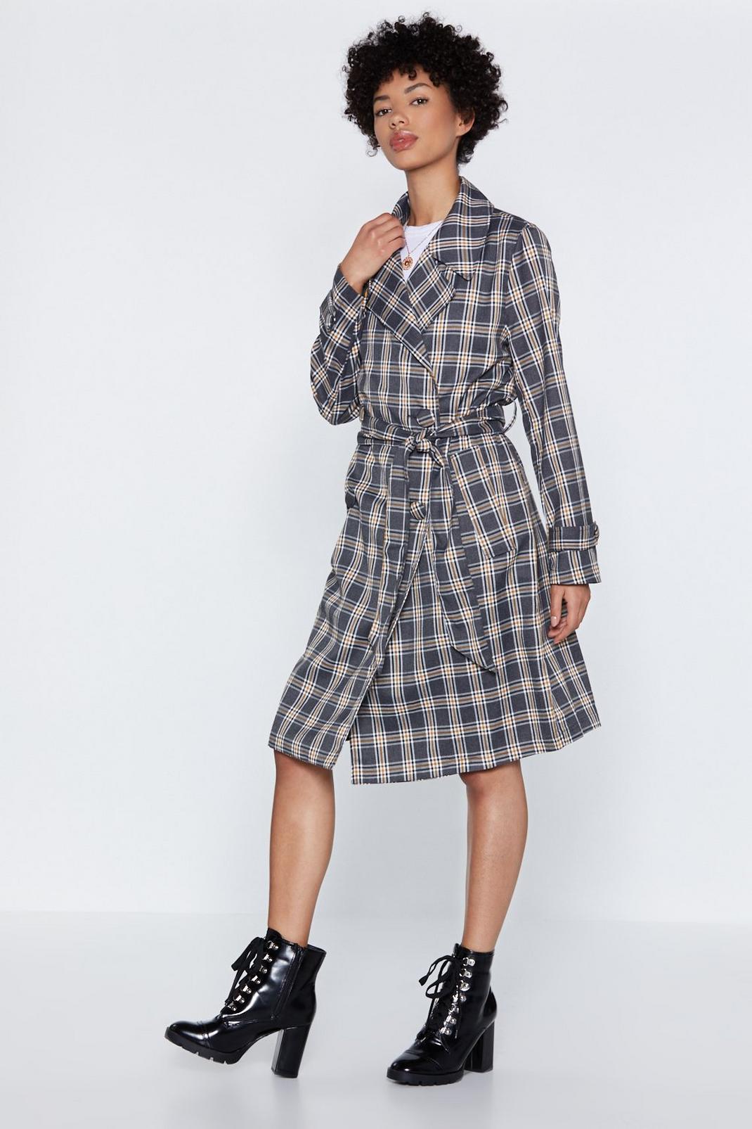 Check Off Trench Coat | Nasty Gal