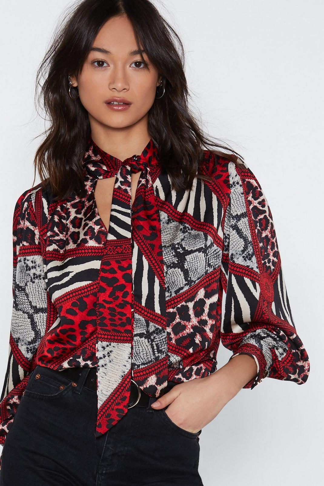 Couldn't Decide Print Blouse image number 1