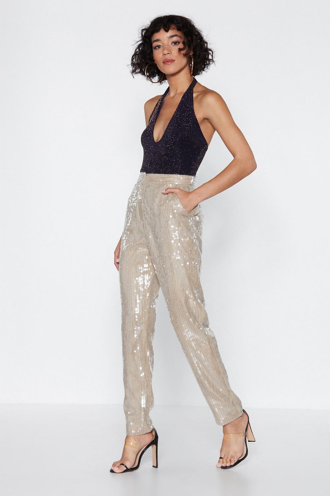 Better Luck Next Shine Sequin Pants image number 1