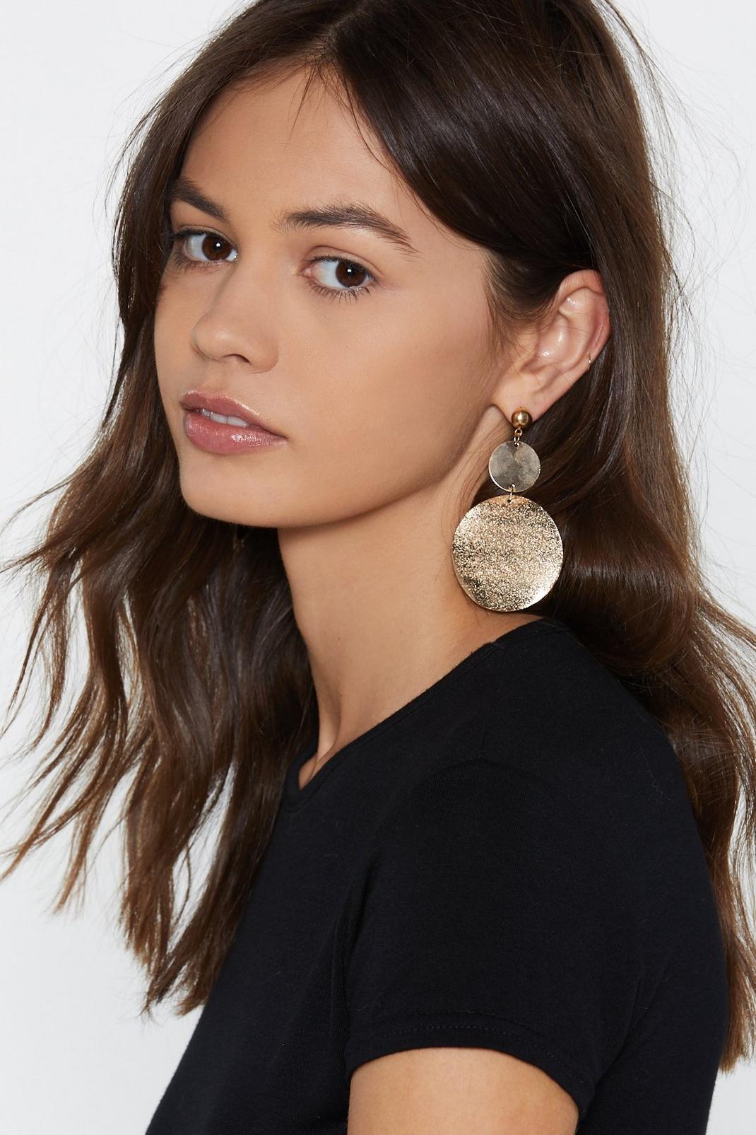 Let's Get Hammered Disc Earrings image number 1