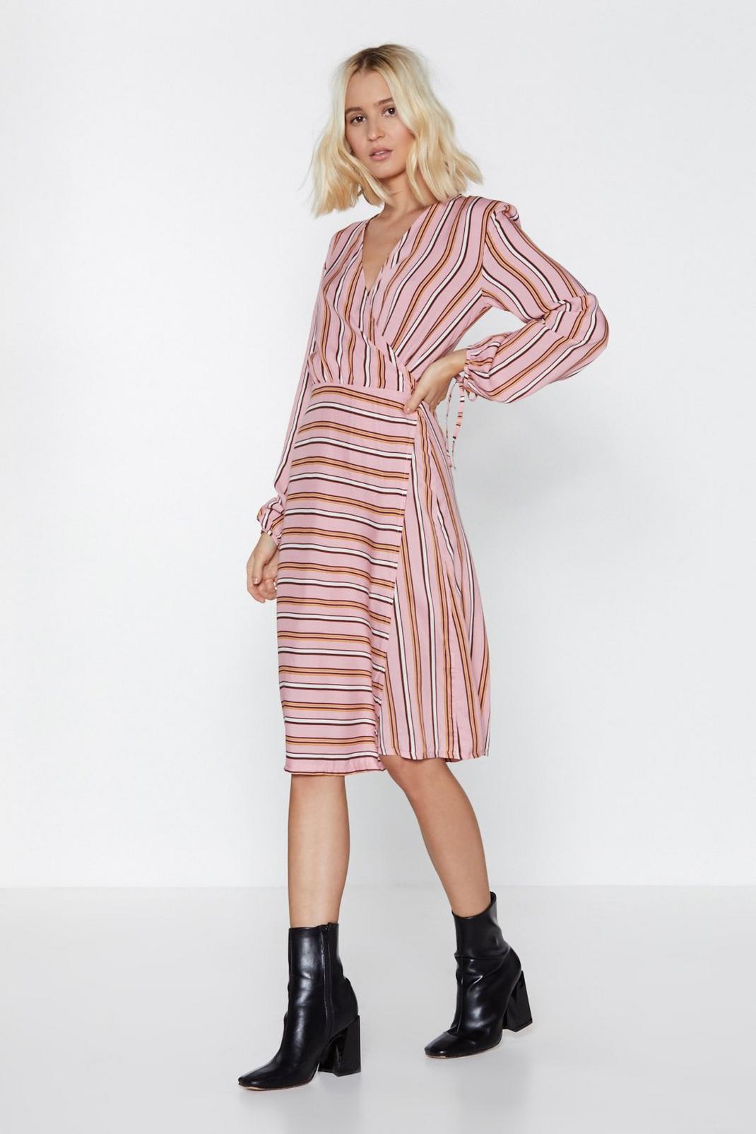 Your Guess is as Good as Line Striped Dress image number 1