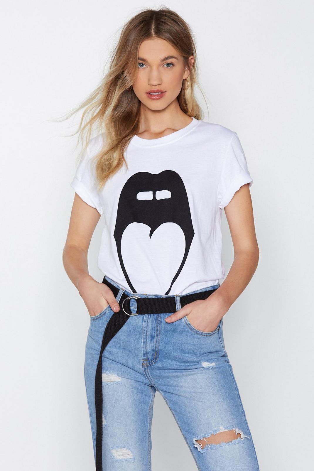 Nasty Gal Mouth Off Relaxed Tee image number 1