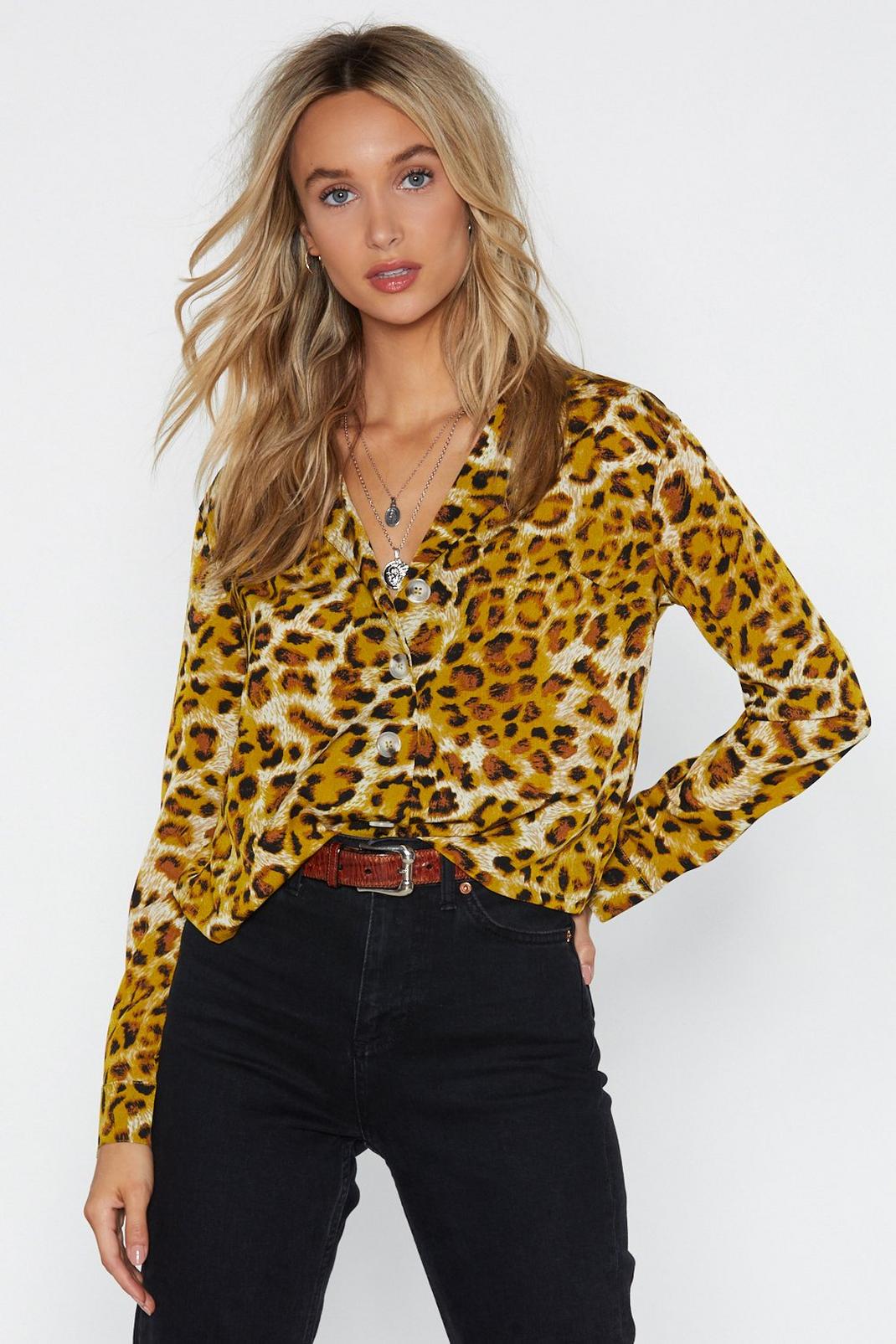 Any Minute Meow Leopard Shirt image number 1