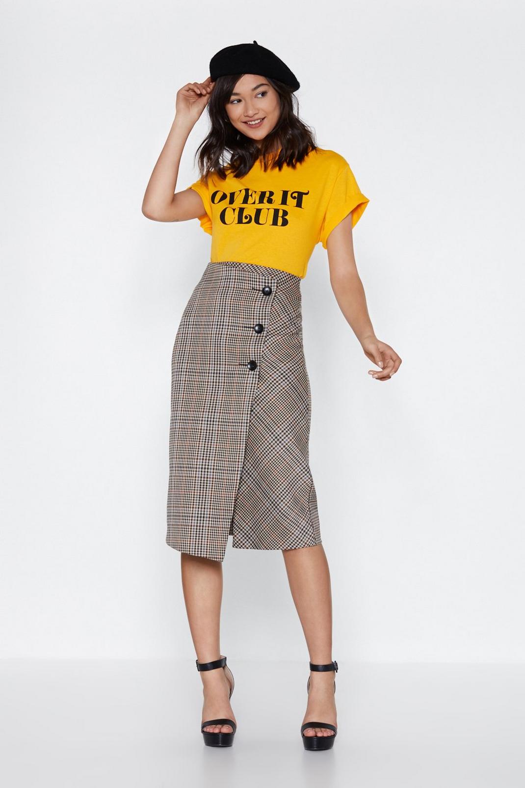 Keep Yourself in Check Midi Skirt image number 1