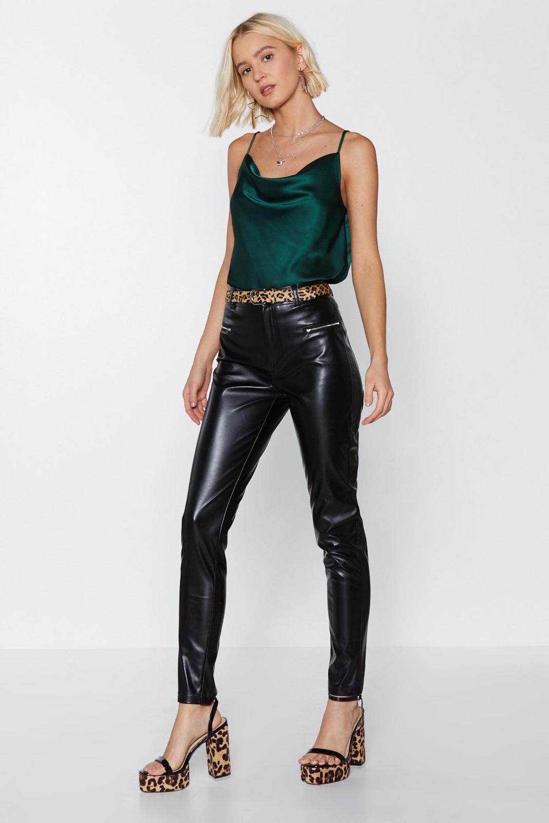 Shine On Faux Leather Pants image number 1