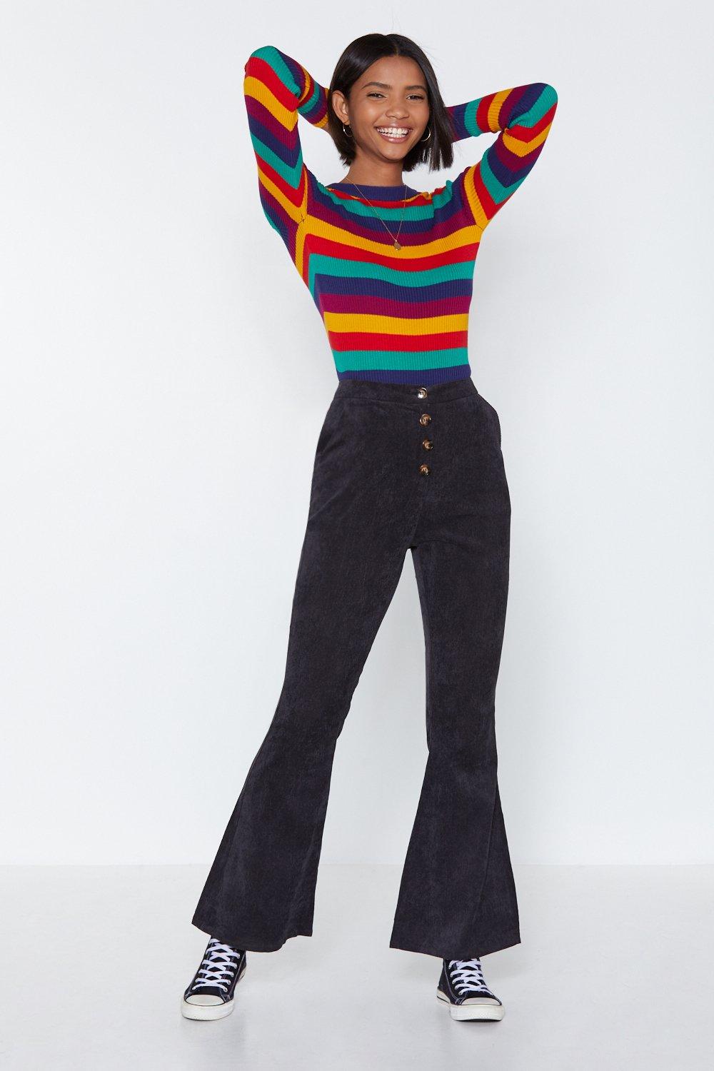 flared corduroy pants