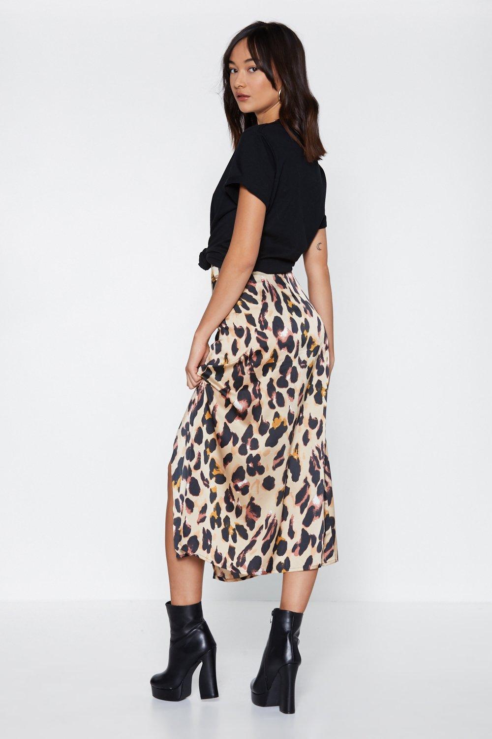 Wilde leopard wrap outlet skirt