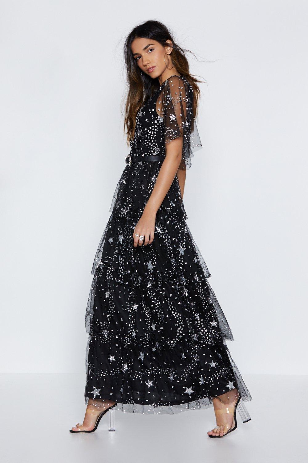 Black star maxi dress hotsell