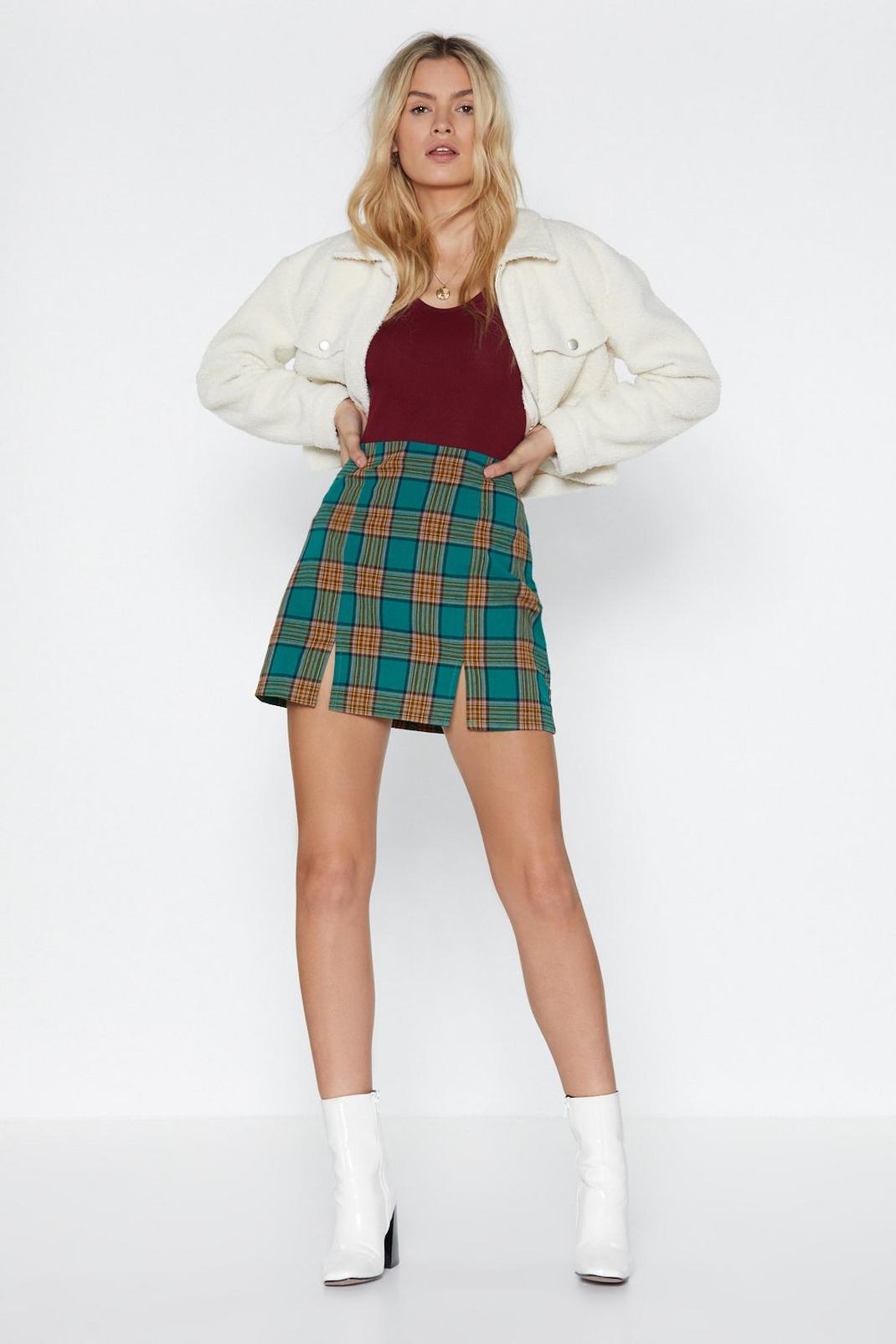 Plaid Blood Mini Skirt image number 1