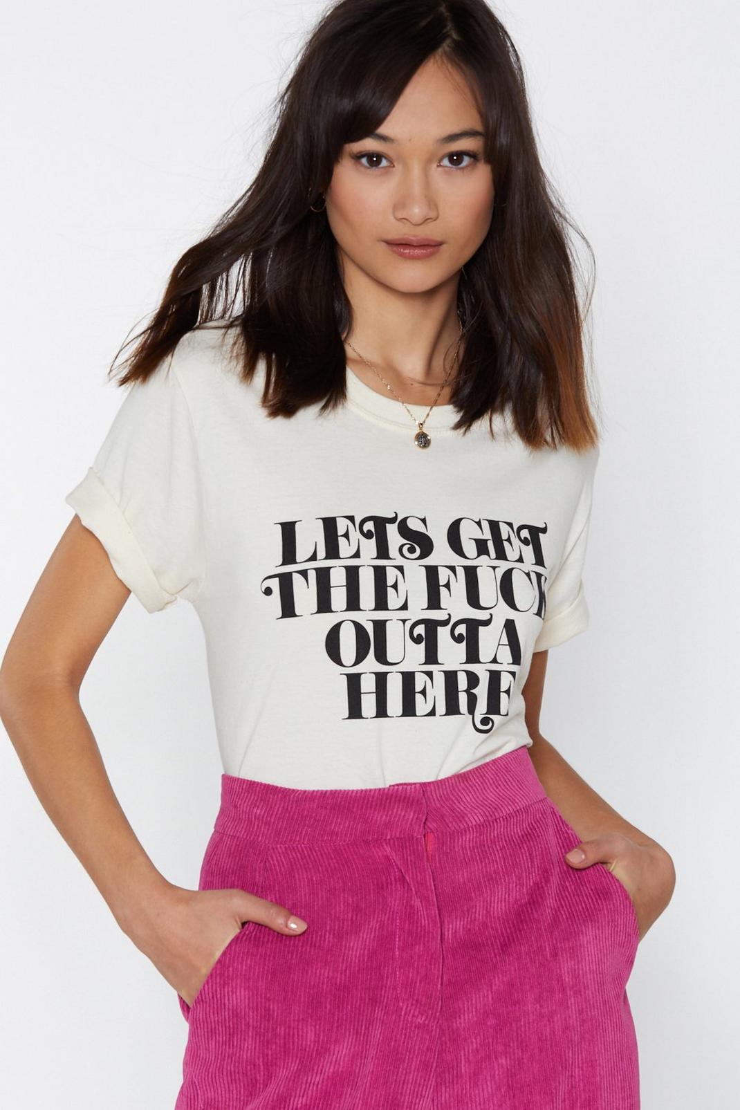 Let's Get Outta Here Graphic Tee image number 1
