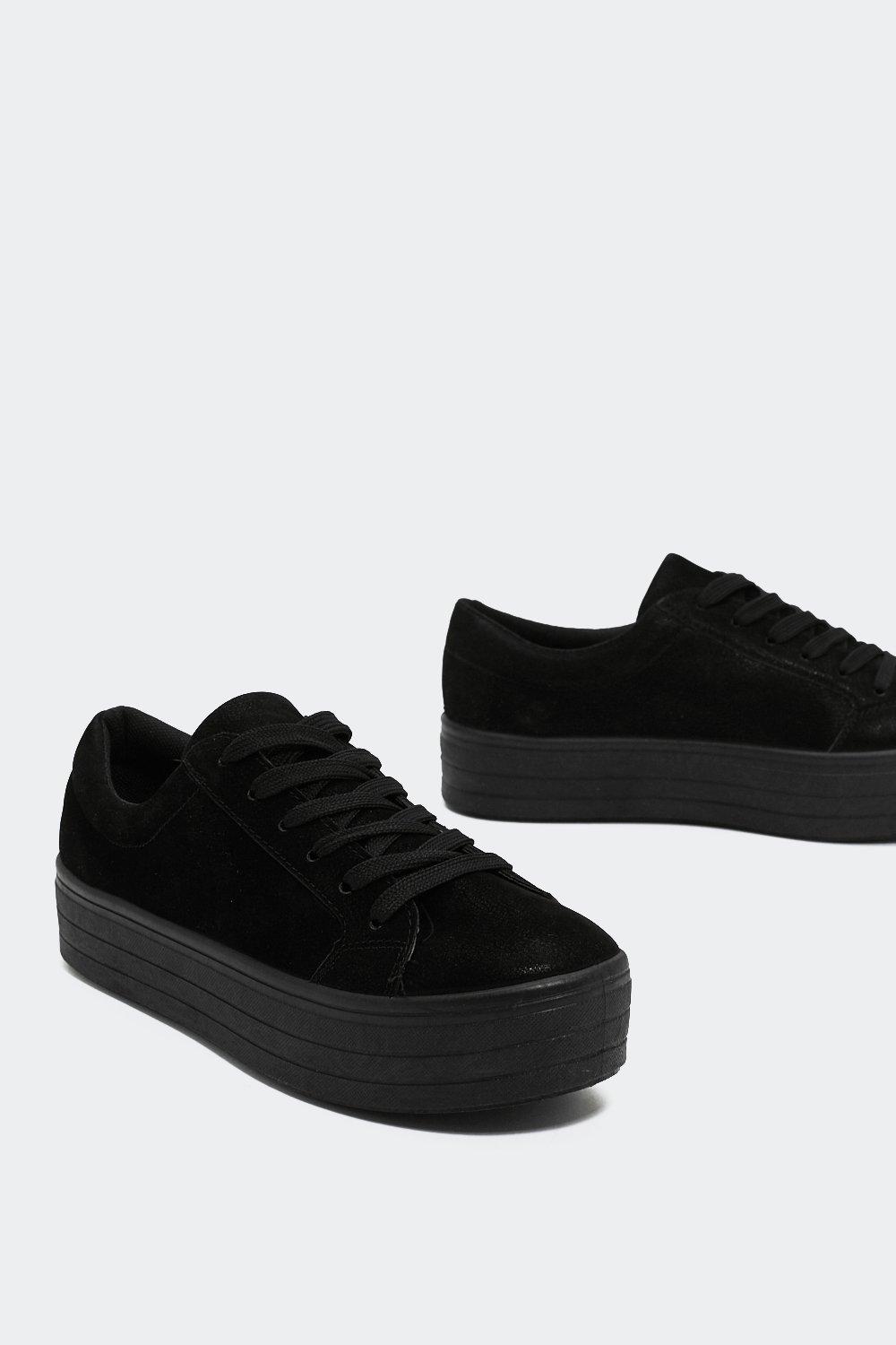 suede platform trainers