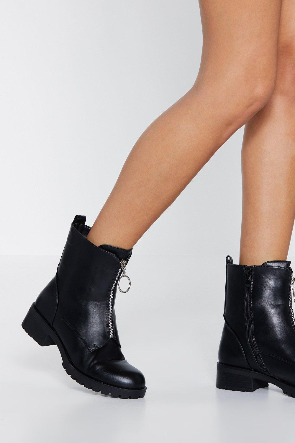 biker boots nasty gal