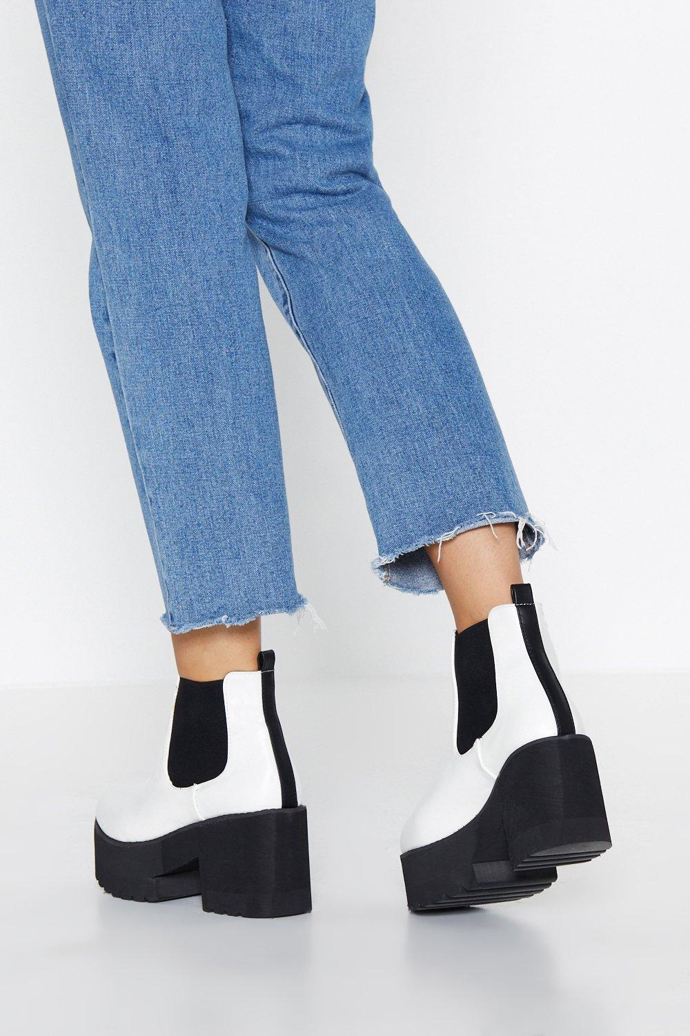 top of the world platform chelsea boot