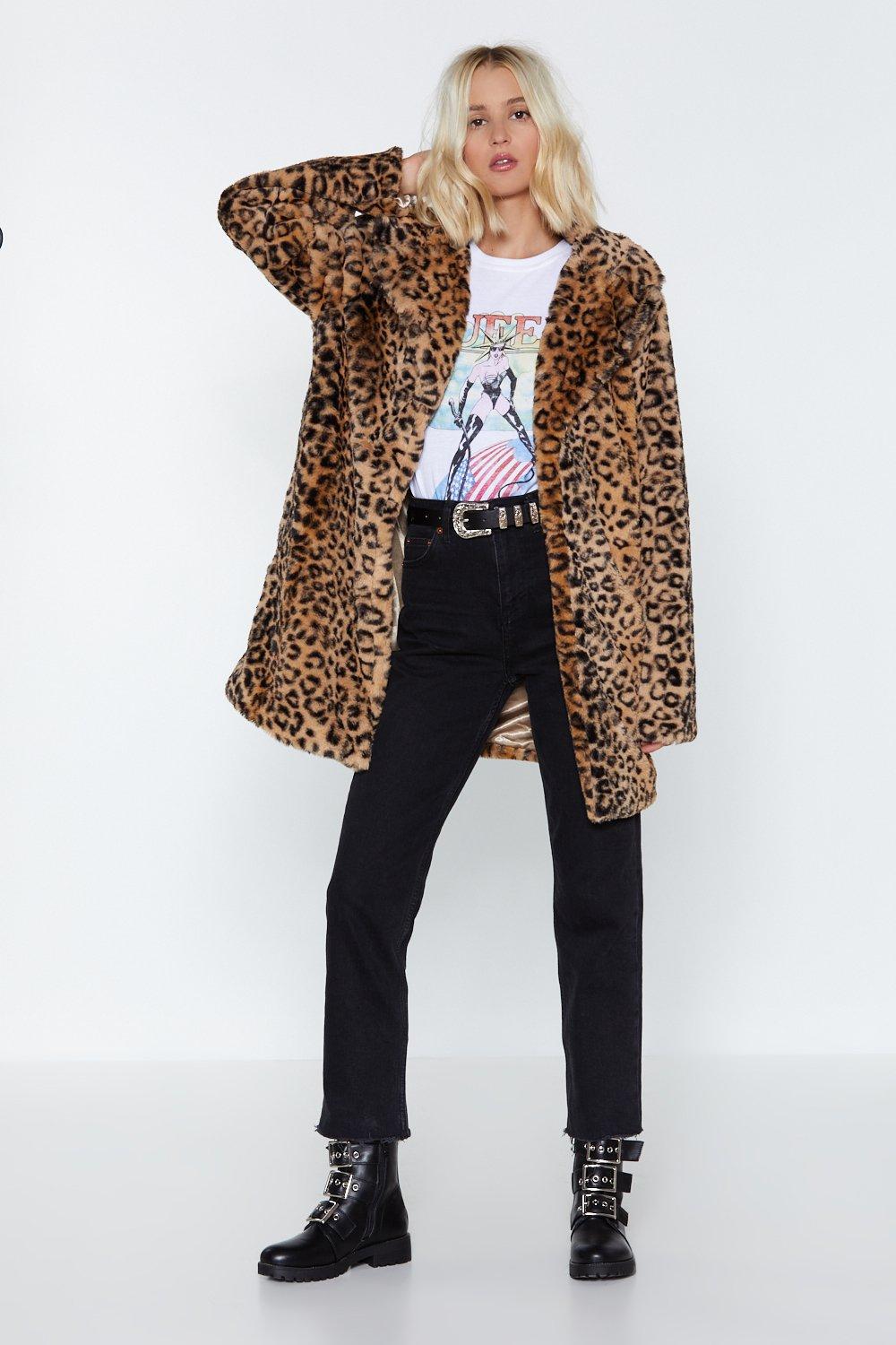 leopard fur jacket