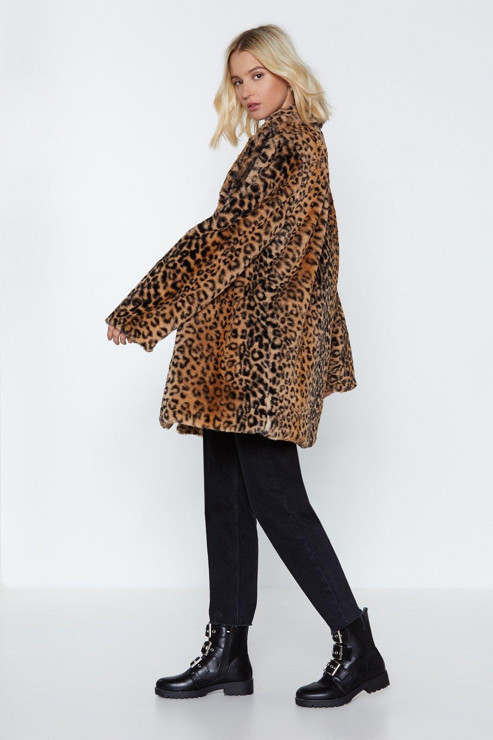 Nasty gal 2025 leopard coat